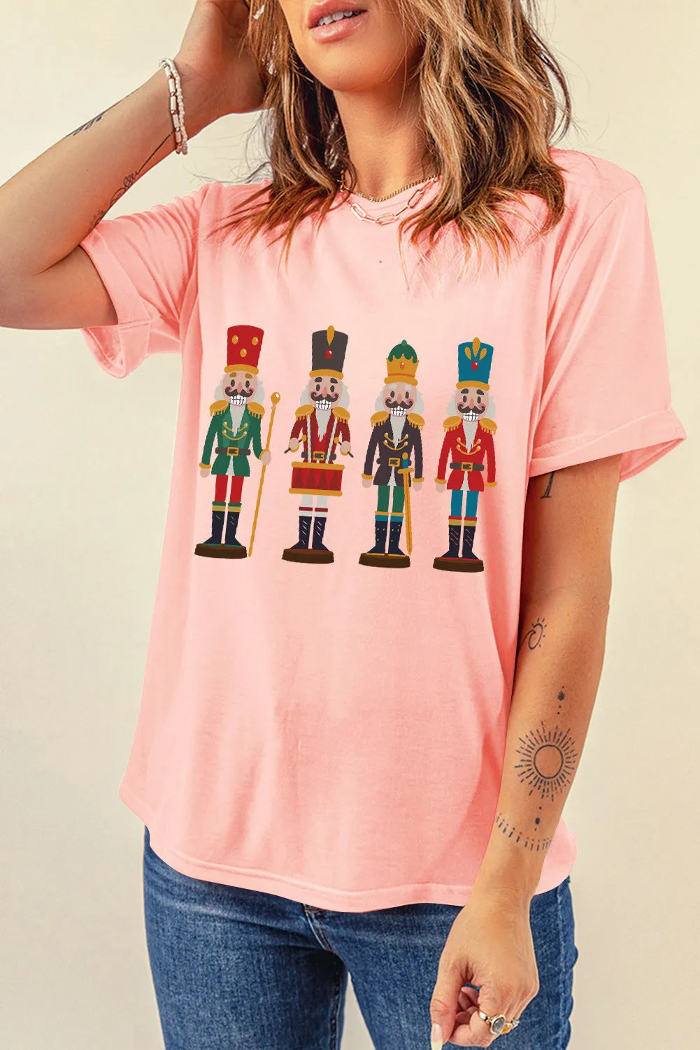 Nutcracker Round Neck Short Sleeve T-Shirt