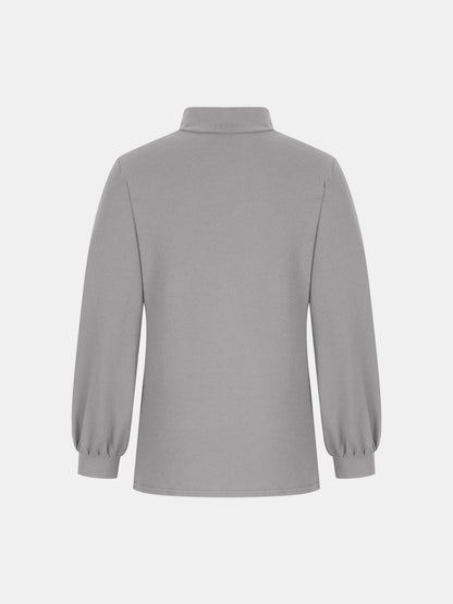 Full Size Mock Neck Long Sleeve T-Shirt