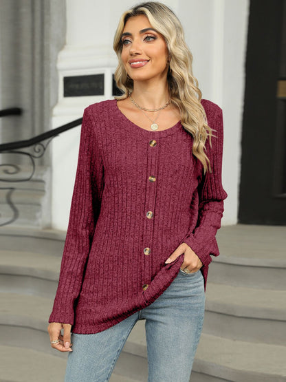 Round Neck Long Sleeve T-Shirt